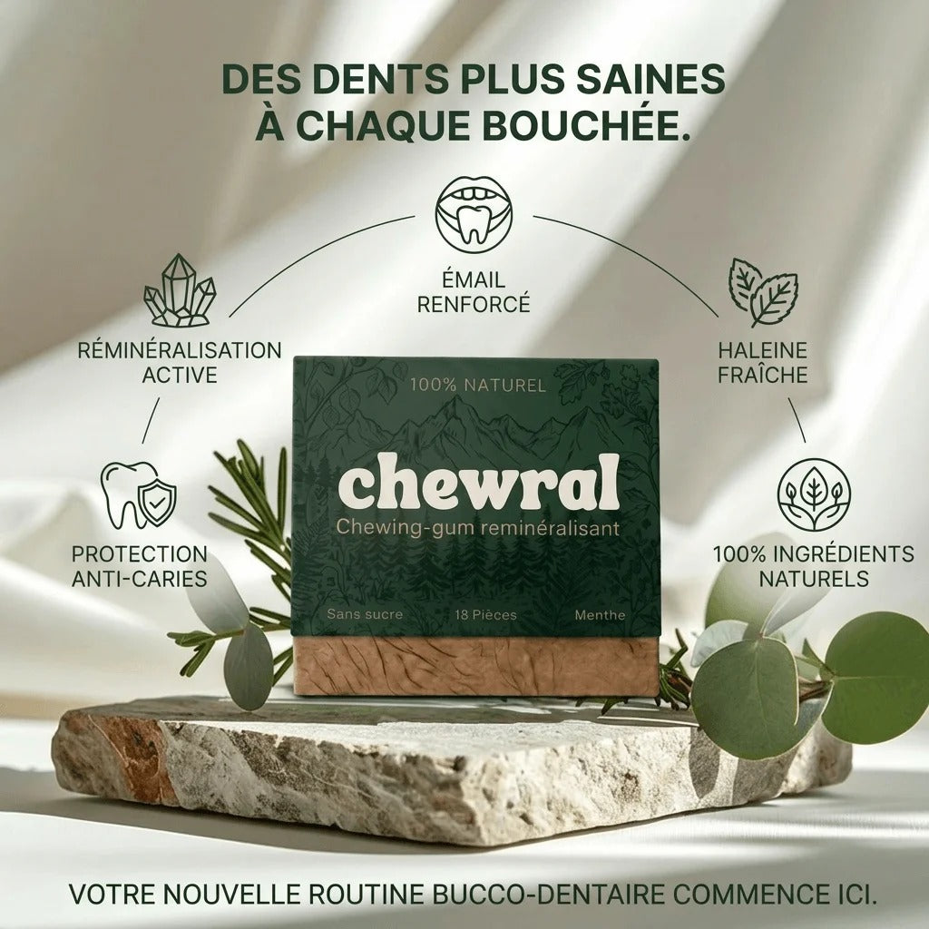 Chewral Menthe pack en main — format de poche