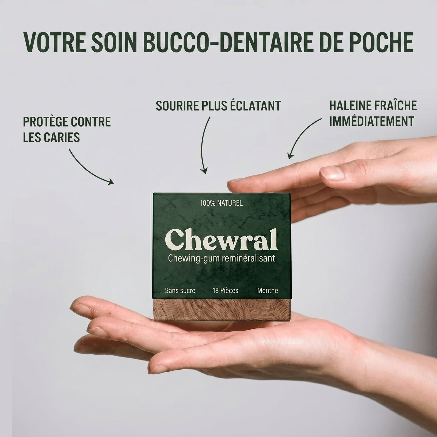 Chewral en main format de poche — soin bucco-dentaire FR